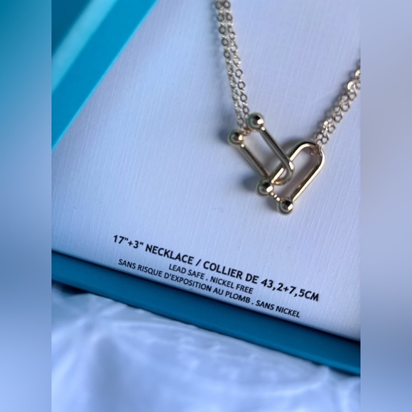 Gold Necklace with Horse Bit Pendant - Picture 2 of 3